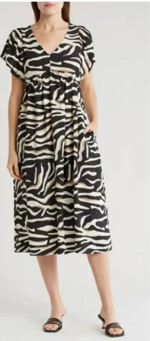 Ellen Tracy V-Neck Flutter Sleeve Dress size Small NEW thumbnail 1