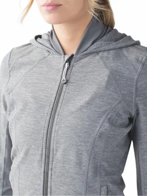 Lululemon Daily Practice Jacket Hoodie Luon Heathered Slate Gray Women's Size 4 thumbnail 5