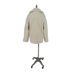 Runaway The Label Women's Off Duty Jacket Moto Fleece Ivory 10 thumbnail 7
