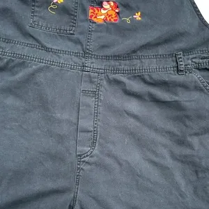 Vintage Winnie the Pooh Tigger Denim Shortalls Womens 26W/28W Disney Embroidered thumbnail 8
