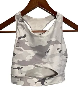 Mono B Camo Sports Bra with Cutout Women's Size M thumbnail 1