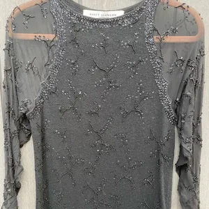 Vintage Nancy Johnson Lambswool Beaded Dress Black Size XS thumbnail 2