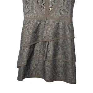 BCBGMAXAZRIA Dress‎ 2 Black Lace Tiered Sleeveless Hanah Cocktail Gothic Chic thumbnail 6