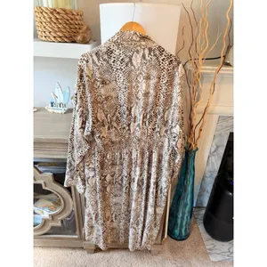 Free People Wild Nights Duster Womens Neutral Combo Size S thumbnail 3