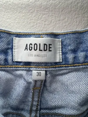 Agolde Parker Vintage Cut-Off Jean Shorts Swapmeet Light Wash Distressed Size 30 thumbnail 11