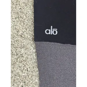 Alo Yoga Goddess Ribbed Leggings Black Charcoal Colorblock Size M thumbnail 11