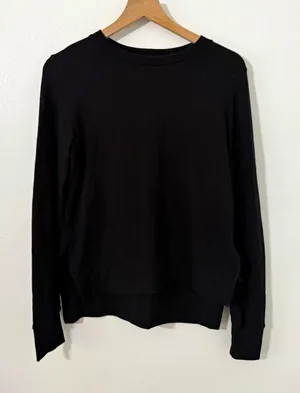 Beyond Yoga Women’s Black Solid Knit Crew Neck Pullover Sweater Long Sleeve XS thumbnail 1