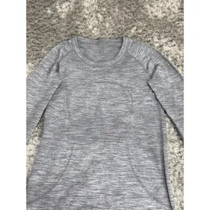 Lululemon Shirt Womens 4 Gray Swiftly Tech Long Sleeve Seamless Running Athletic thumbnail 4