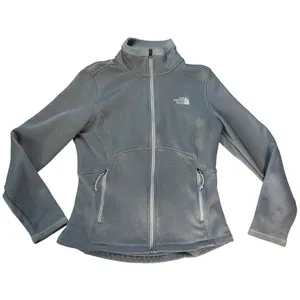 The North Face Gray Full Zip Fleece Jacket Women’s Medium thumbnail 3