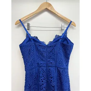 GUESS Dress Size 4 Blue Lace Strappy‎ V Neck Sleeveless NEW thumbnail 7