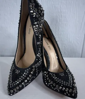 Gianni Bini Black Rhinestone Heels thumbnail 1