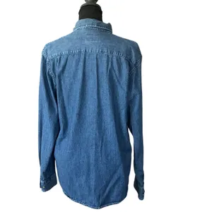 Wrangler Authentics Vintage Denim Button Down Shirt Medium Wash Blue Small‎ thumbnail 2