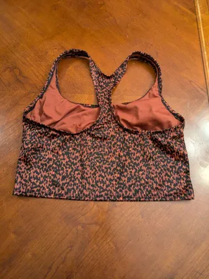 Women's Long Line Racerback Bikini Top - All in Motion - Brown/Black L No Pads thumbnail 9