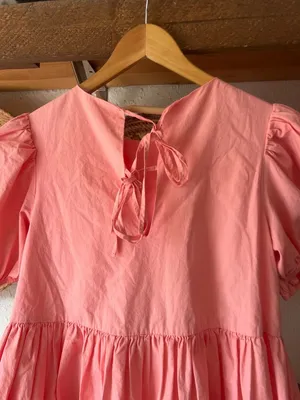Tuckernuck Hyacinth House Allie Puff Sleeve Babydoll Dress Pink Romantic XS thumbnail 4