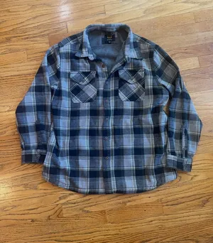 Vintage Lee Gray Plaid Collar Shirt Jacket thumbnail 1