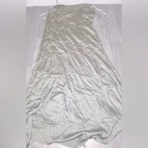 MAHINA Women’s Light Green Satin Slip Dress thumbnail 4