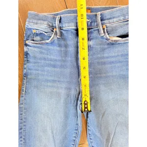 Mother The Stunner Zip‎ Ankle Step Fray Jeans Womens Blue Size 26 thumbnail 7