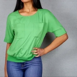 Ann Taylor‎ Chiffon Pocket Cuffed Sleeves Blouse thumbnail 1