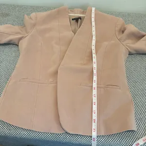 Eileen Fisher Women's Open Front Long Sleeve Blazer Jacket Blush Pink Size XSp thumbnail 10