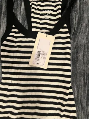 A new day Black and White Striped Top thumbnail 3