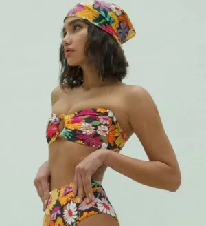 Montce Janeane Floral Tori Bandeau Bikini Top thumbnail 1