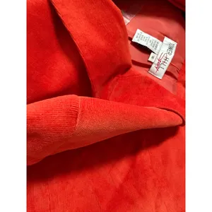 NWT Vintage Tower Hill Sport Blazer Women 16 Red Orange Corduroy Single Button thumbnail 5