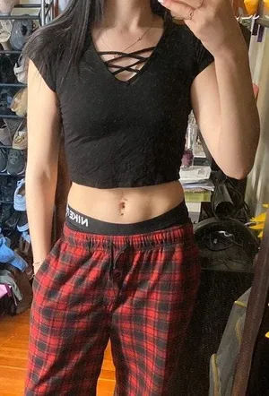 Wet Seal Black Crop Top thumbnail 1
