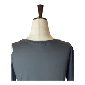 LNA Shirt Women XS Gray Cotton Cut Out Neckline Lightweight Tee Punk‎ Athleisure thumbnail 4