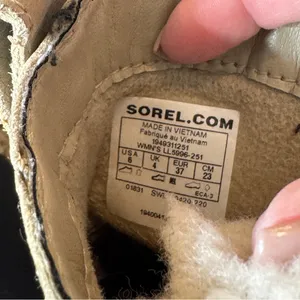 SOREL Woman’s Lennox‎ Shearling Boots Tan Size 6 Waterproof thumbnail 7