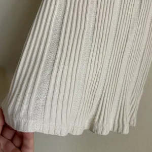 Anthropologie Cream Rib Knit High Neck Tank thumbnail 7
