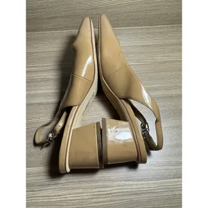Sam Edelman Terra patent leather square-toe slingback block heel Tan Size 7 thumbnail 6