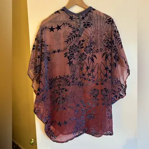 Free People Sheer Velvet Shirt/Dress thumbnail 5
