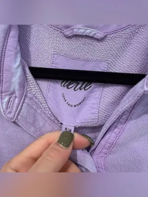 Aerie Purple Oversized Button Down Shirt M thumbnail 3
