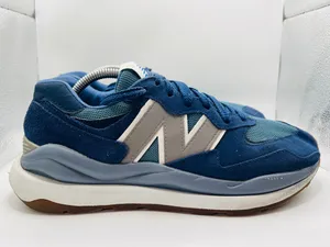 New Balance 5740 Blue Gray Suede Mesh Chunky Dad Sneakers Casual Retro Mens 9.5D thumbnail 2