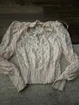 For Love & Lemons Violetta White Lace Top. Size Small thumbnail 3