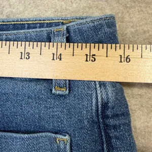 Spanx Womens Large Quiet Luxury Blue Boho Retro Wide Leg Denim Jeans Casual Chic thumbnail 10