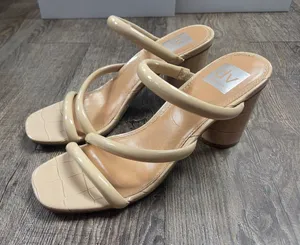Dolce Vita Myla Beige Tan Round Heel Strappy Sandals Shoes Size 9 thumbnail 1