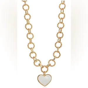 Time And Tru Gold Chain Necklace with Heart Pendant thumbnail 2