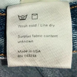 Reformation French Skinny Distressed Baltic Wash Jeans High Rise Straight-Leg 24 thumbnail 9