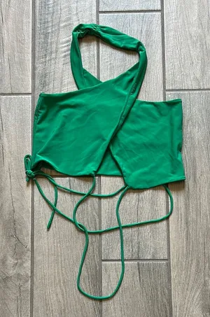 Better Be Vibrant Green Halter Top thumbnail 1