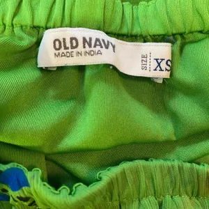 Old Navy Green Floral Chiffon Strapless Flounce Maxi Dress Size XS EUC thumbnail 7