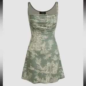 Cider Toile De Jouy ruched mini dress thumbnail 2