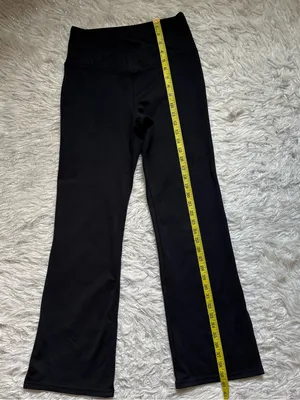 Danskin Black Women’s High-Waist Flare Jogger Track Pants with Side Slit Size M thumbnail 7