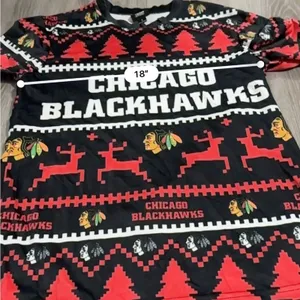 NFL Team Apparel Chicago‎ Blackhawks Long Sleeve Ugly Christmas Sweater Size S thumbnail 7