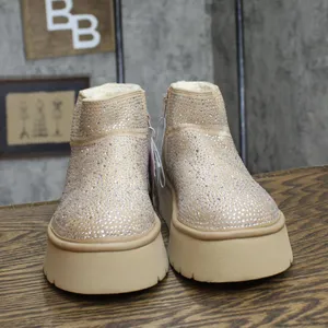 NWT wild fable Missy Platform Booties with Memory Foam Insole Beige Brown 6M thumbnail 7