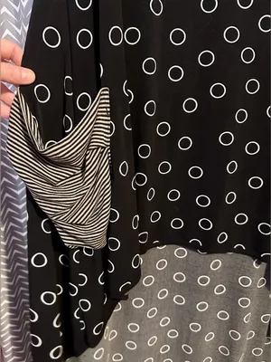 Alembika | Mixed-media Hooded Tunic Dress, size 4 (US 12-14) thumbnail 3