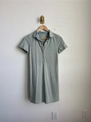 Outdoor Voices Birdie Polo Dress Light Green Athletic Mini Dress Small thumbnail 2