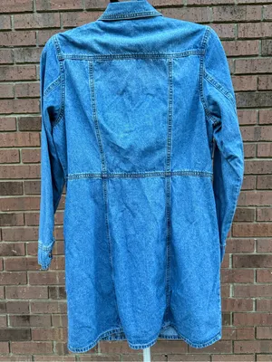 Frye Western Denim Dress Womens Large Blue Country Cowgirl Button Front Mini EUC thumbnail 7