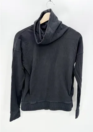 Lululemon‎ Stress Less Black French Terry Cowl Neck Pullover Sweatshirt W3BC3S 4 thumbnail 1
