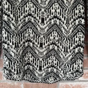 Abercrombie & Fitch Wool Alpaca Off Shoulder Sweater Small Black White thumbnail 3